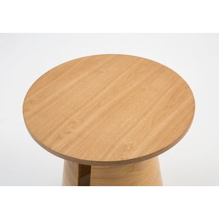 Кръгла странична масичка от декор от дъб  ø 50 cm Cep – Teulat