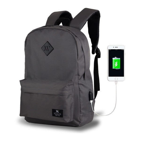 Сива раница с USB порт My Valice SPECTA Smart Bag - Myvalice