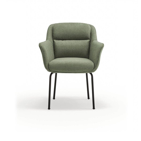 Зелен тапициран трапезен стол с подлакътници Sadira – Teulat-image-2