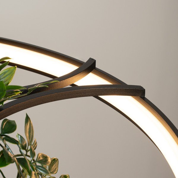 Черно алуминиево LED висящо осветително тяло ø 78 cm RIO – Thoro-image-3