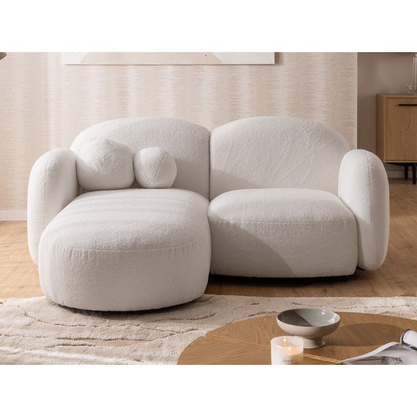 Кремав ъглов диван от букле (ляв ъгъл) Orbit – Ropez-image-1