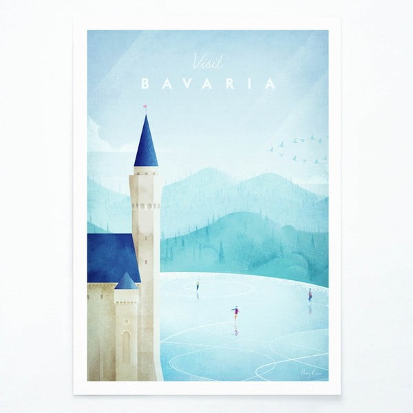 Плакат , A3 Bavaria - Travelposter