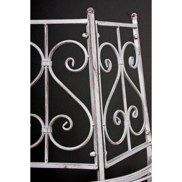 Бяла метална градинска пейка Varda – Garden Pleasure-image-2