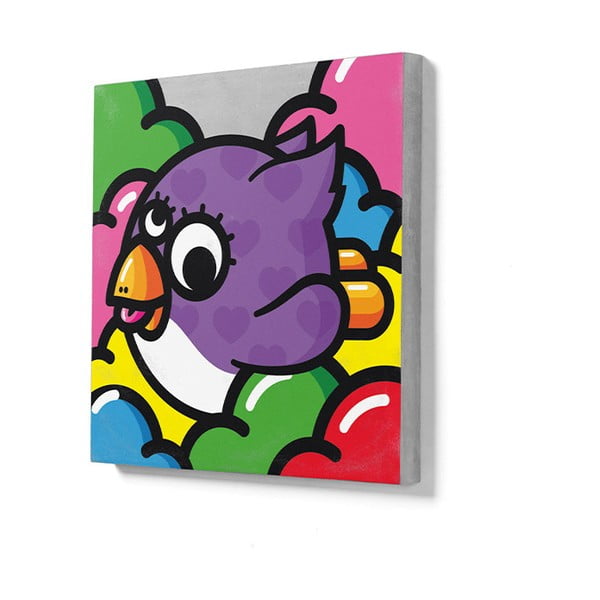 Бетонна картина за стена Volante Violette, 50 x 50 cm Oiselle Volante - Lyon Béton-image-1