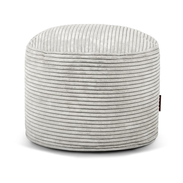 Кремав пуф от рипсено кадифе Mini – SLOWDOWN