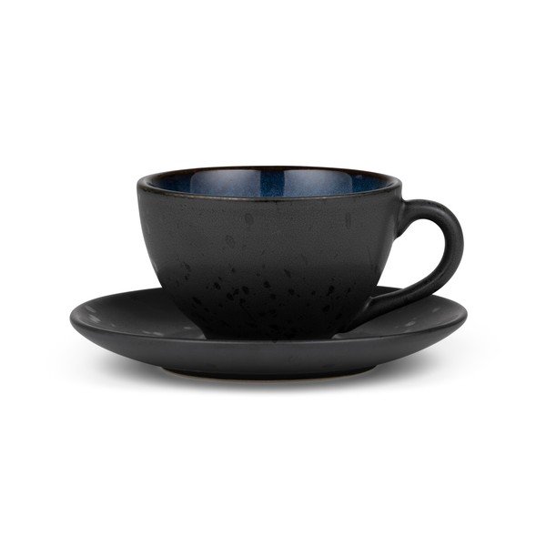 Черна/синя керамична чаша за капучино 240 ml Gastro Dark Blue/Black – Bitz