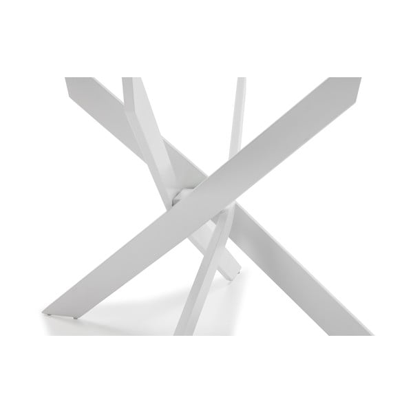 Кръгла маса за хранене със стъклен плот 120x120 cm Ruth - Marckeric-image-3