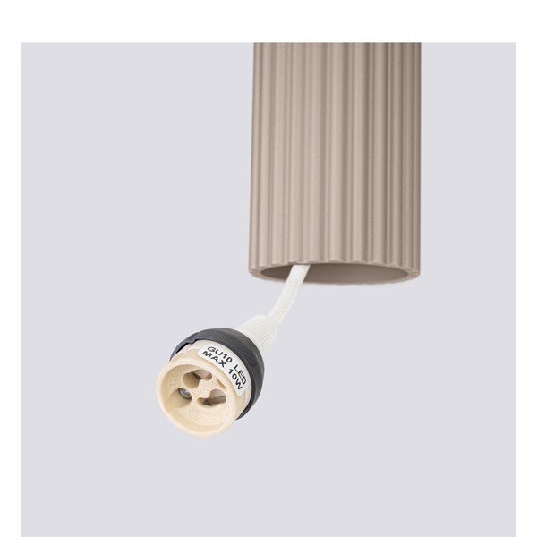 Кафяво-сиво метално висящо осветително тяло Gleam – Sollux-image-4