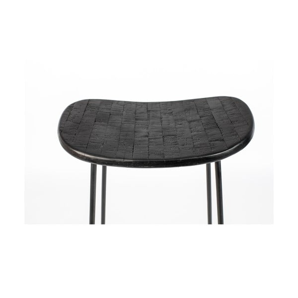 Черен бар стол 2 бр. (височина на седалката 62 cm) Tangle – White Label-image-1