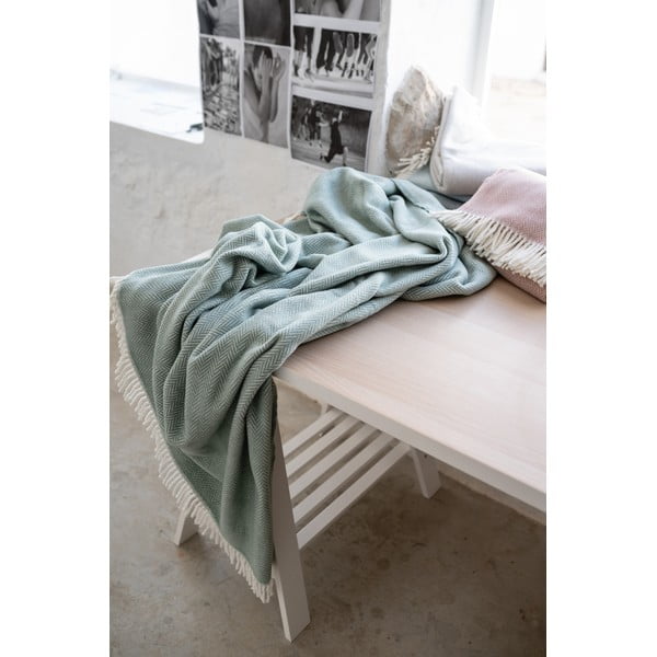 Зелено одеяло със съдържание на памук , 140 x 180 cm Skyline - Euromant-image-4