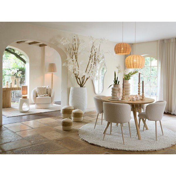 Кръгла трапезна маса от масивно манго ø 120 cm Quenza – Light & Living-image-2