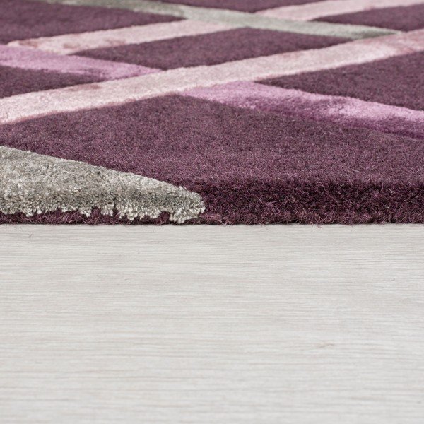 Лилав килим от вискоза , 160 x 230 cm Trellis - Flair Rugs-image-3