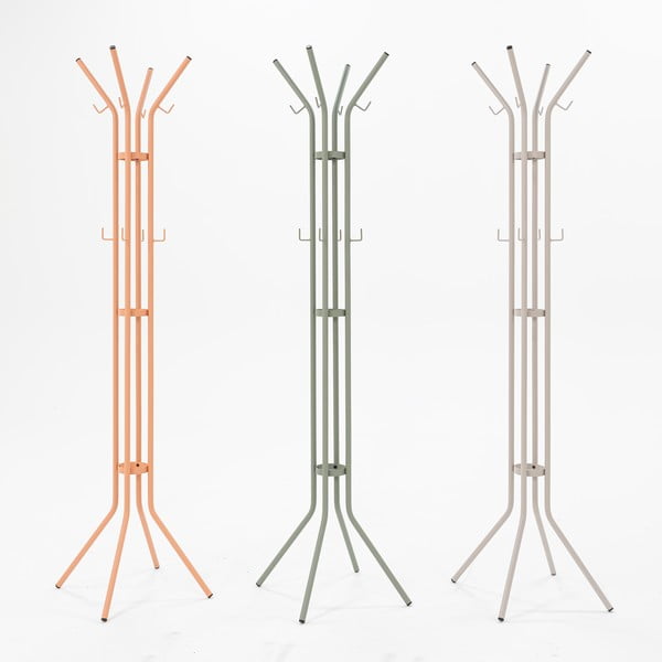 Кафяво-сива метална стойка за връхни дрехи ø 40x170 cm Jessy – Spinder Design-image-2
