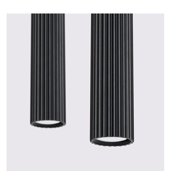 Черно метално висящо осветително тяло Gleam – Sollux-image-4