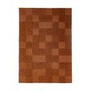 Теракотен ръчно изработен вълнен килим 200x290 cm Checkerboard – Flair Rugs