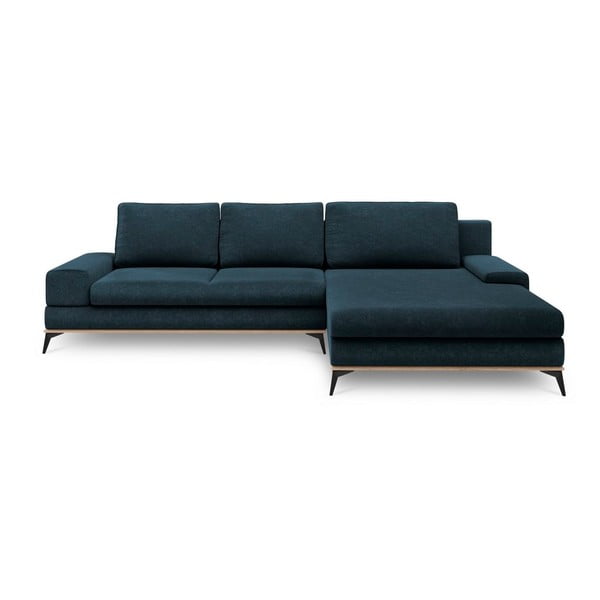Петролно син ъглов разтегателен диван , десен ъгъл Planet - Windsor & Co Sofas
