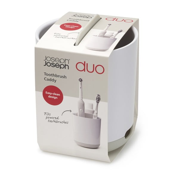 Бяла пластмасова чаша за четки за зъби Duo – Joseph Joseph-image-2