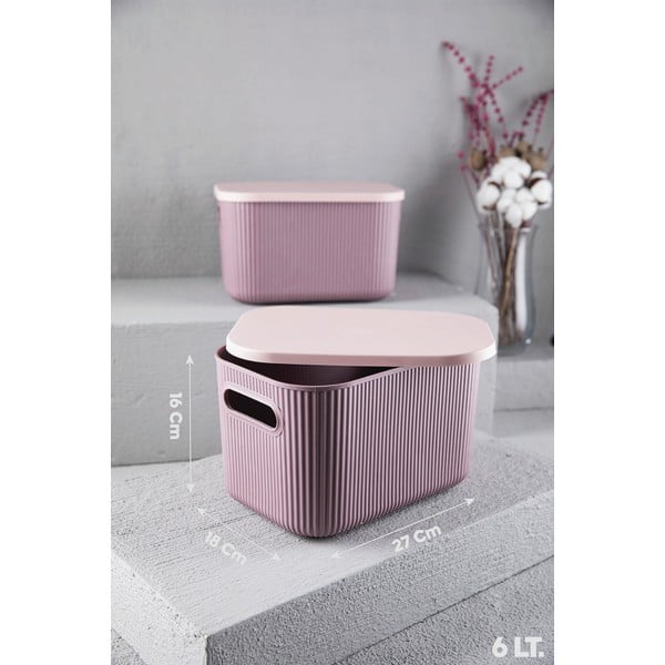 Пластмасова кутия за съхранение с капак - Mioli Decor-image-1