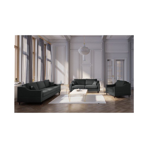 Антрацитно кресло Narcisse - Mazzini Sofas-image-4