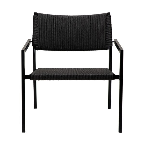 Черен фотьойл с тръстикова плетка Loop - DAN-FORM Denmark-image-2