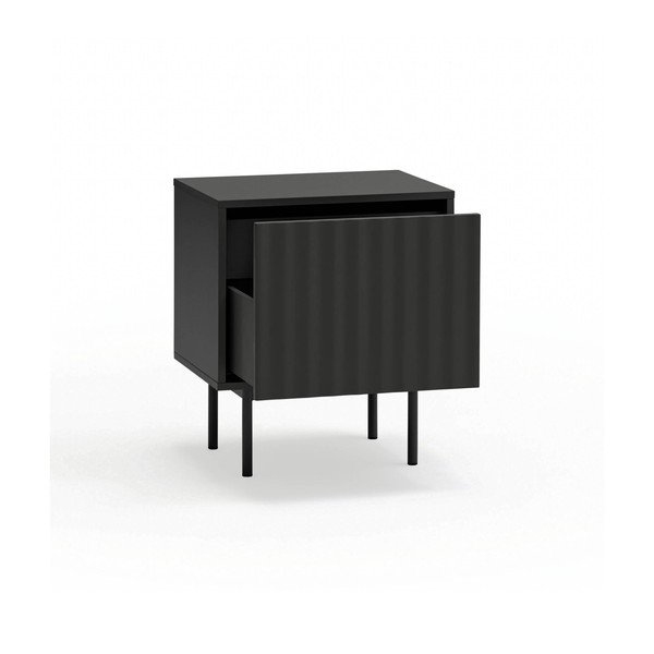 Черно матово нощно шкафче Sierra – Teulat-image-3