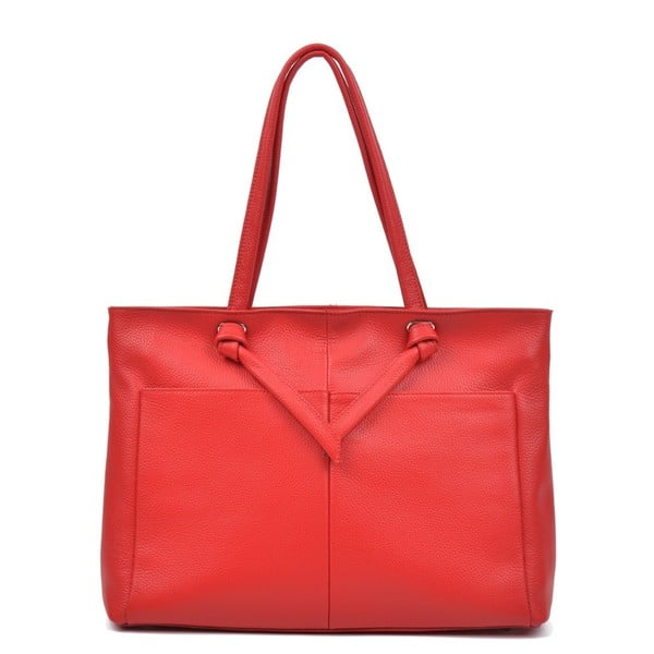 Червена кожена чанта Layo - Anna Luchini