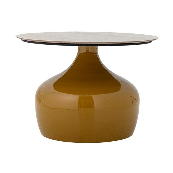 Жълта кръгла масичка за кафе с керамичен плот ø 60 cm Lecco – Bloomingville-image-3