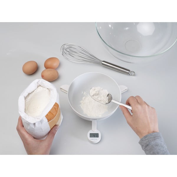 TriScale Бяла сгъваема цифрова кухненска скала TriScale™ - Joseph Joseph-image-4