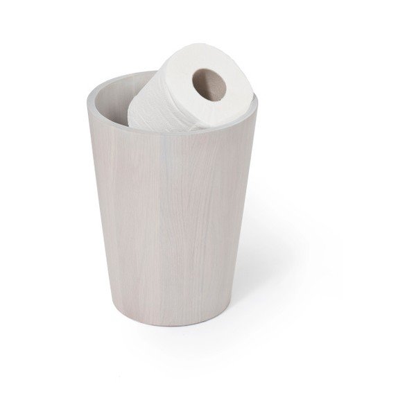 Šedý odpadkový koš z dubového dřeva Wireworks Mezza-image-1