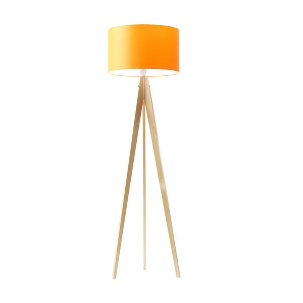Stojací lampa Artist Orange/Birch, 125x42 cm