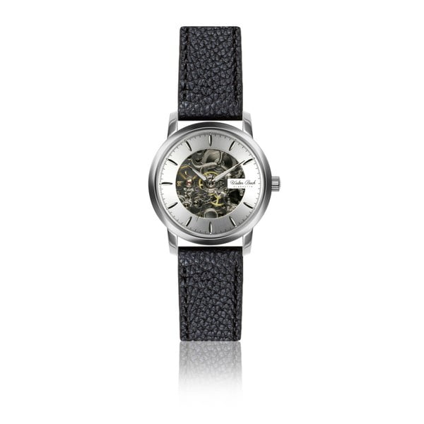 Дамски часовник с черна каишка от естествена кожа Margo - Walter Bach