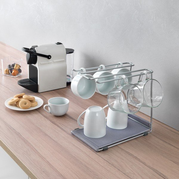 Стоманен държач за чаши за вино в сребристо Calix - Metaltex-image-1