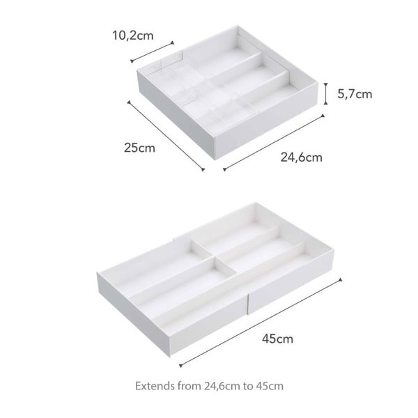 Бели отделения за кухненски чекмеджета Tower - YAMAZAKI-image-3
