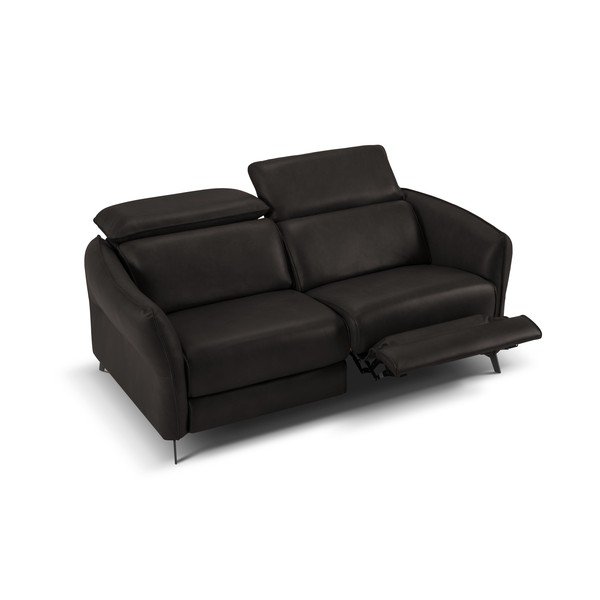 Черен кожен диван 103 см Hubble - Windsor & Co Sofas-image-3