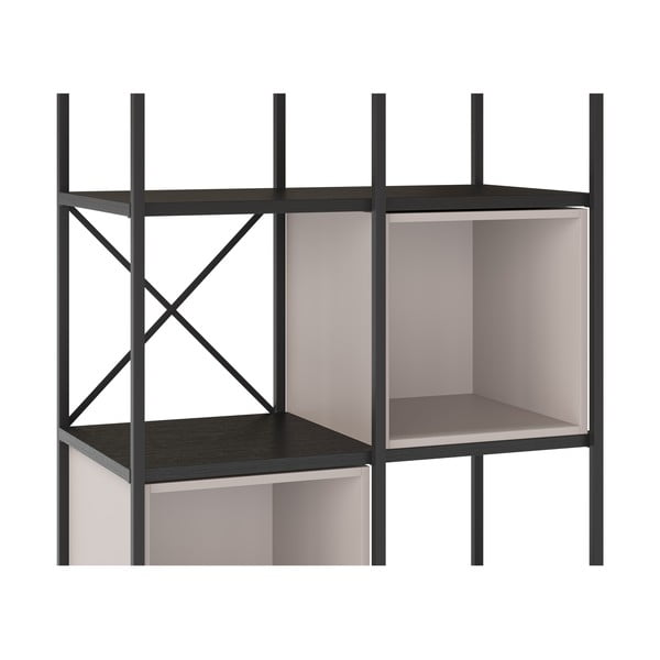 Черно-кремава библиотека 71x179 cm Anya – Marckeric-image-4