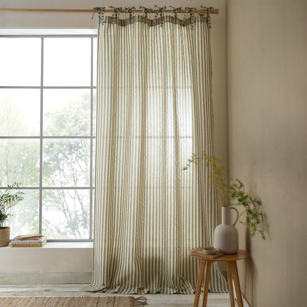 Зелено перде 140x229 cm Zanzibar Woven Stripe – Pineapple Elephant-image-1