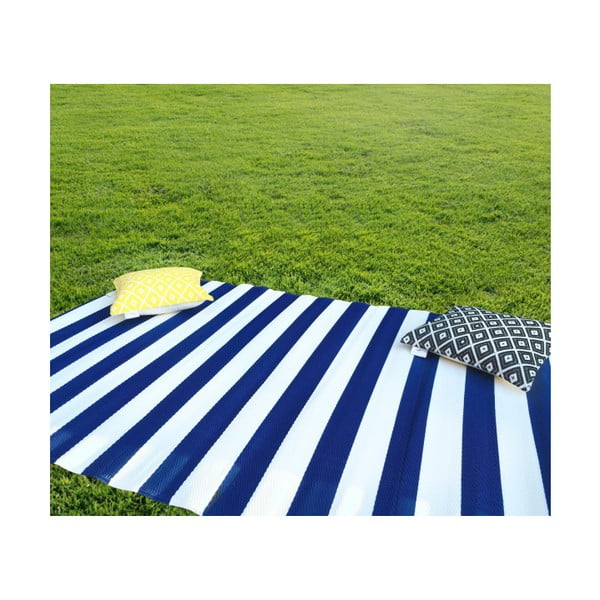 Modro-bílý oboustranný koberec vhodný i do exteriéru Green Decore Classic, 120 x 180 cm-image-2
