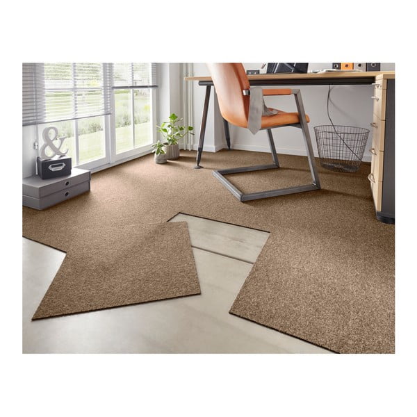 Комплект от 20 квадрата кафяв килим Easy, 50 x 50 cm - Hanse Home