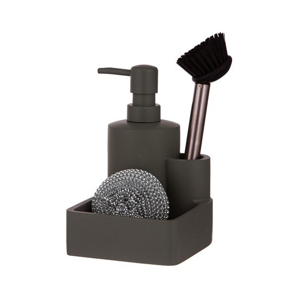Тъмносива стойка за перилни препарати от полирезин Essentials – Ladelle