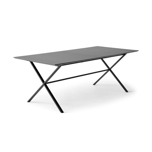 Черна сгъваема трапезна маса с черен плот 100x210 cm Meza – Hammel Furniture