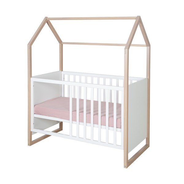 Бяло детско креватче 60x120 cm Cabane – Roba-image-2