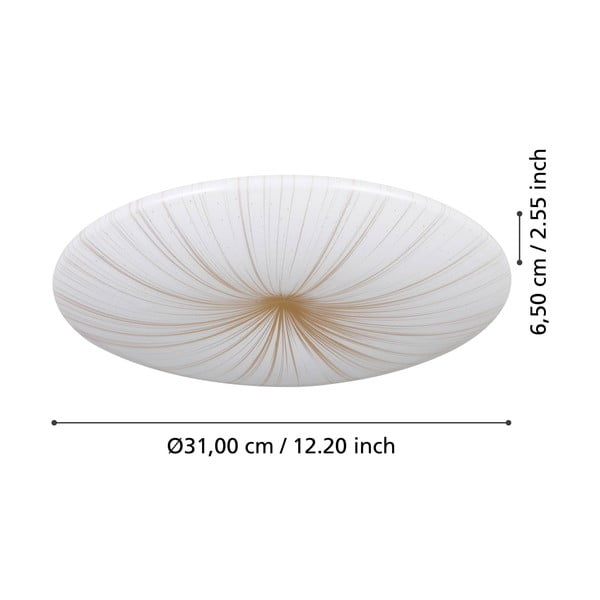 Бяло и златисто LED осветително тяло за таван NIEVES 1 – EGLO-image-2