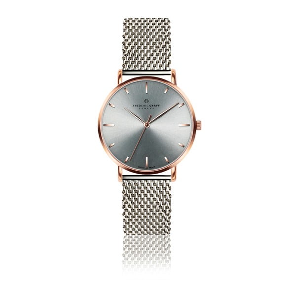 Unisex hodinky s páskem ve stříbrné barvě z nerezové oceli Frederic Graff Pulio