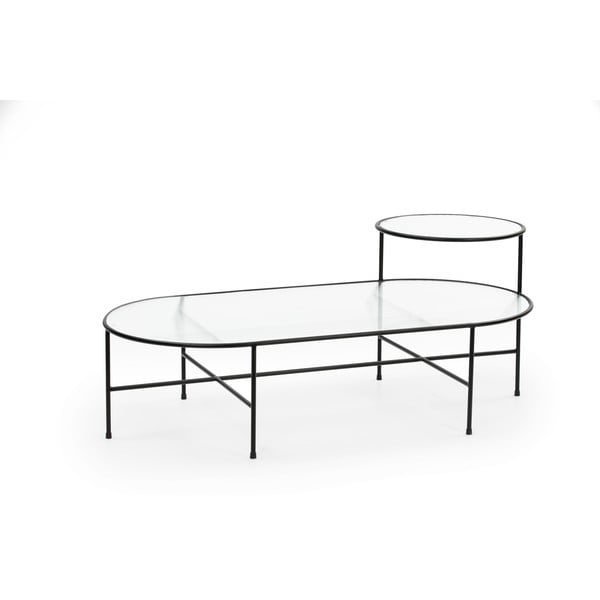 Черна масичка за кафе със стъклен плот Nix - Teulat-image-2