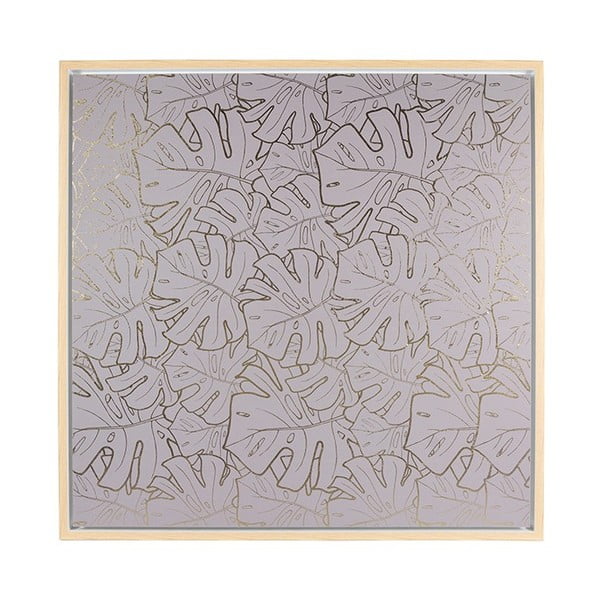 Картина за стена "Сиви листа", 104 x 104 cm - Santiago Pons