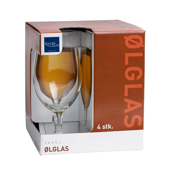 Чаши за бира в комплект от 4 490 ml Juvel - Lyngby Glas-image-3