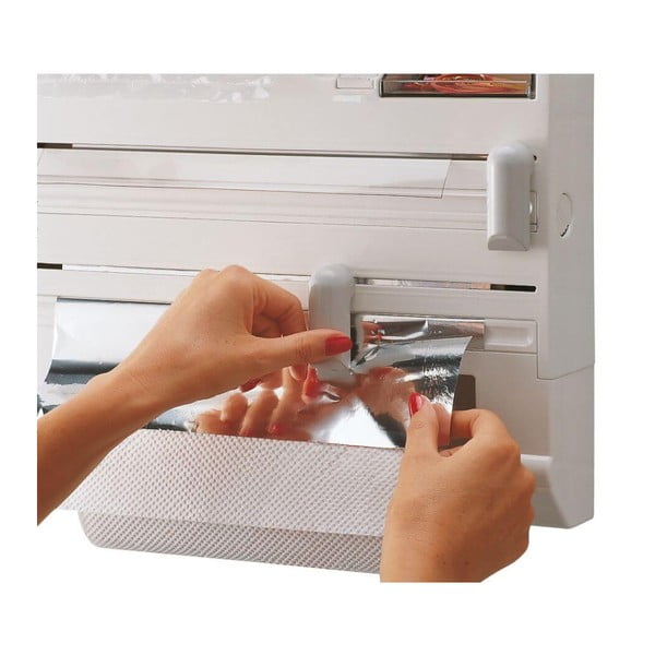 Бяла стенна пластмасова поставка за кухненско фолио и хартиени кърпи Parat – LEIFHEIT-image-4