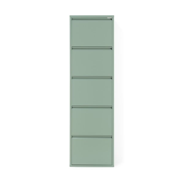 Сиво-зелена метална накланяща се стойка за обувки 50x169x15 cm Billy – Spinder Design-image-3