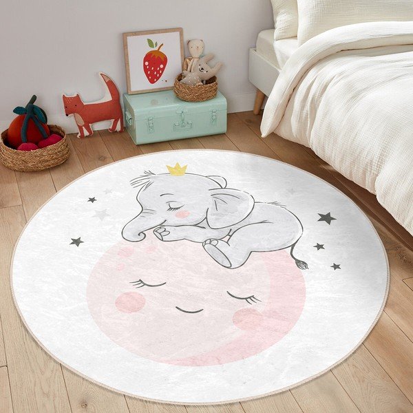 Бял детски килим ø 120 cm Comfort - Mila Home-image-3