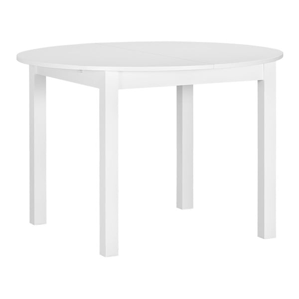Бяла кръгла дървена маса за хранене с диван Haily - Artemob